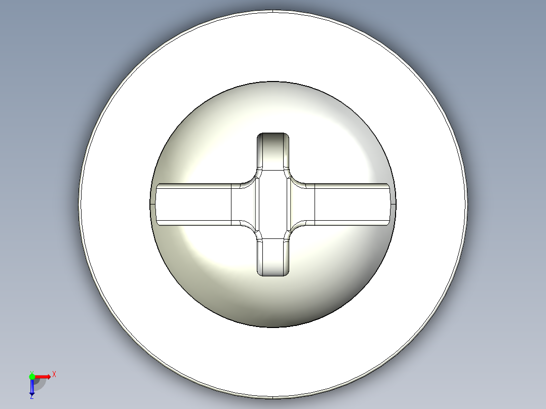 紧固件-STEP 0.2500 Round Head俯视图