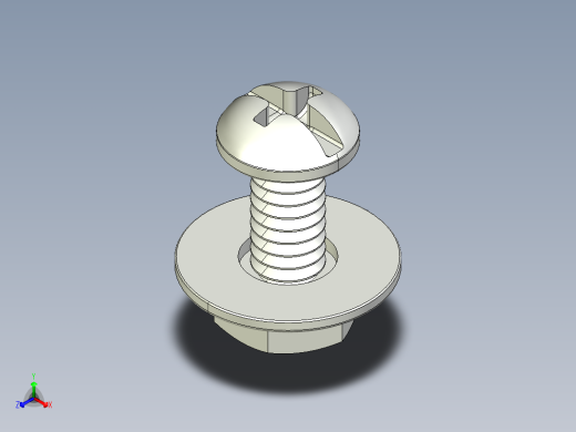 紧固件-STEP 0.2500 Round Head正等轴测缩略图