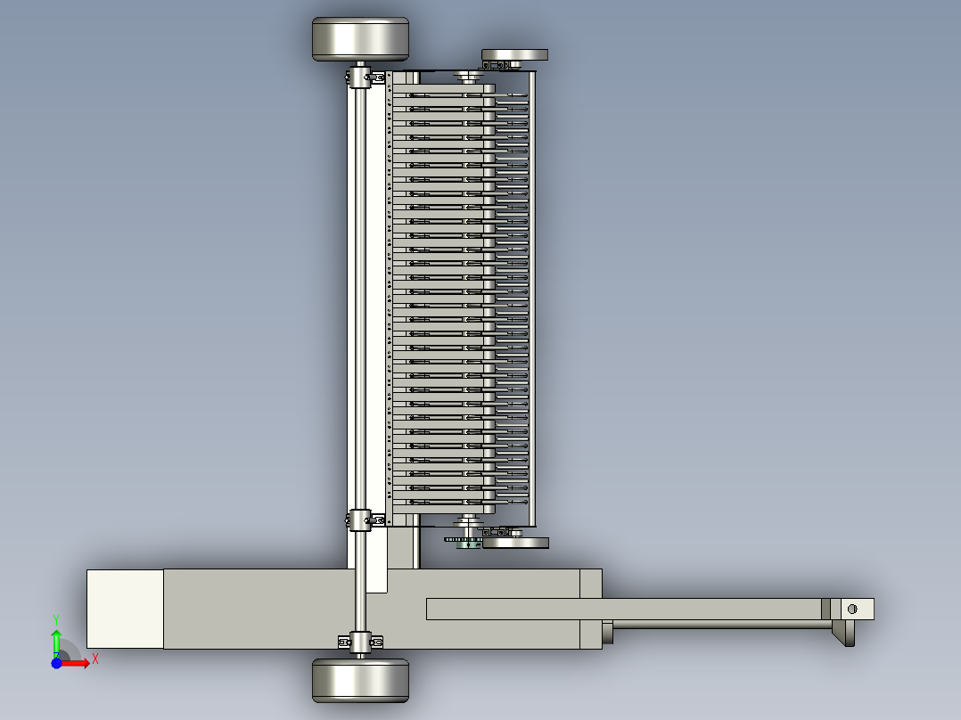 牧草打捆机的设计含proe三维及8张CAD图前视图