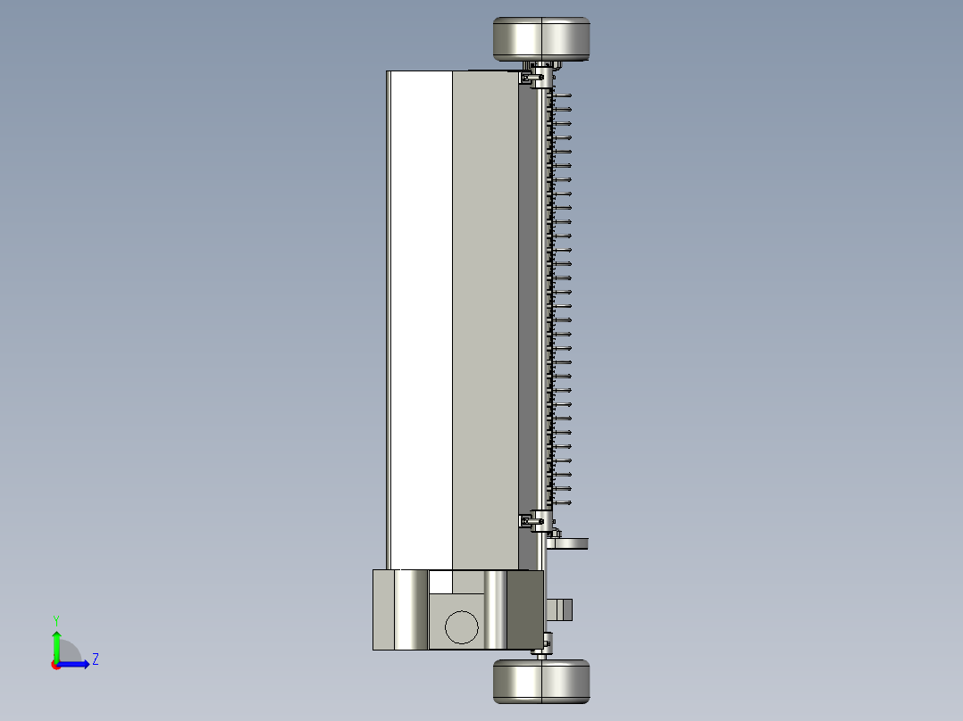 牧草打捆机的设计含proe三维及8张CAD图左视图
