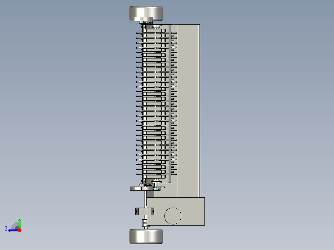 牧草打捆机的设计含proe三维及8张CAD图右视图