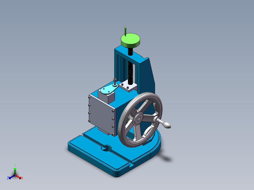 冲压机正等轴测图