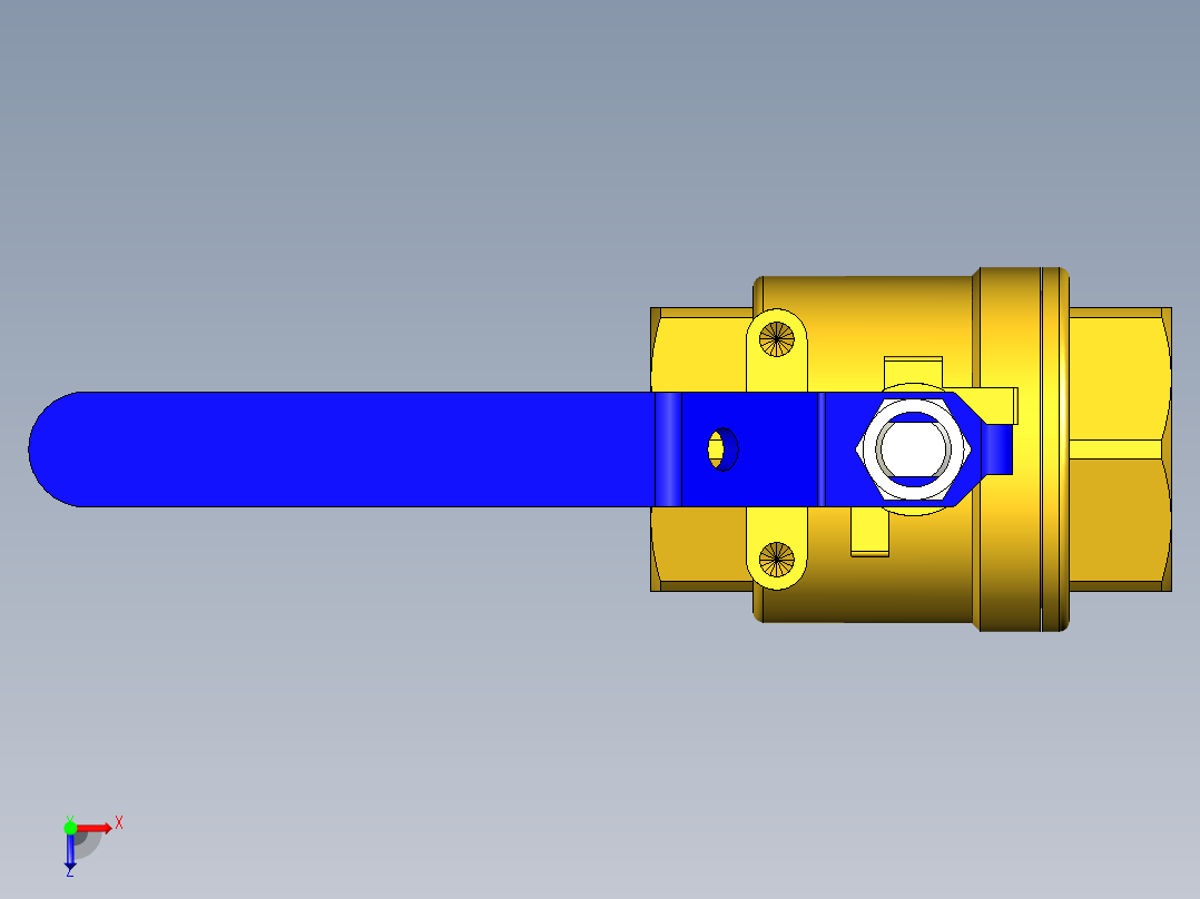 管道手动球阀-水管开关阀-手动阀门395_06_E_1俯视图