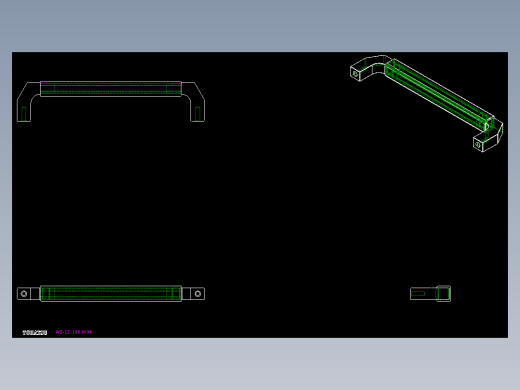取手(鋁合金)(B)AS-2D多系列多零件图纸模型
