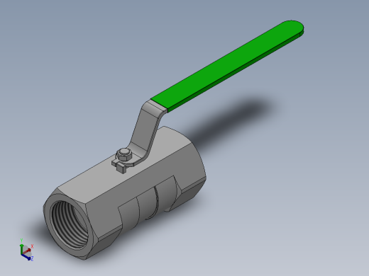 一片式内螺纹球阀-316L DN8-DN80正等轴测缩略图