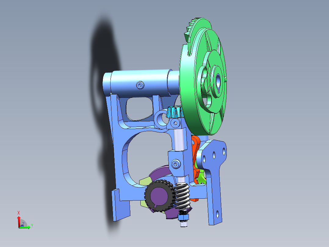 打结器打捆机打包机三维图主视图
