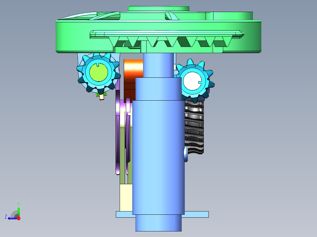 打结器打捆机打包机三维图右视图