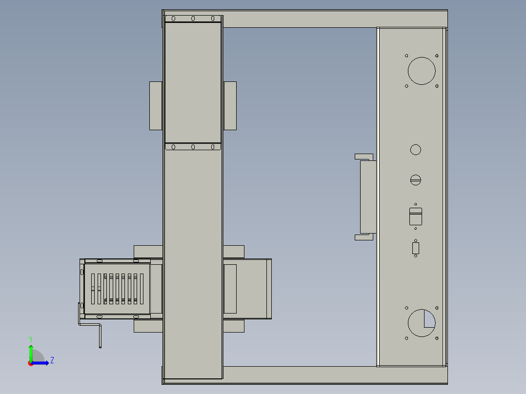 丝杆驱动桌面式平台A331-57步进版左视图