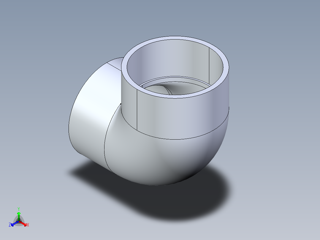 聚氯乙烯配件05-Sch80_90Elbow_SxS_806-100 _10in主视图