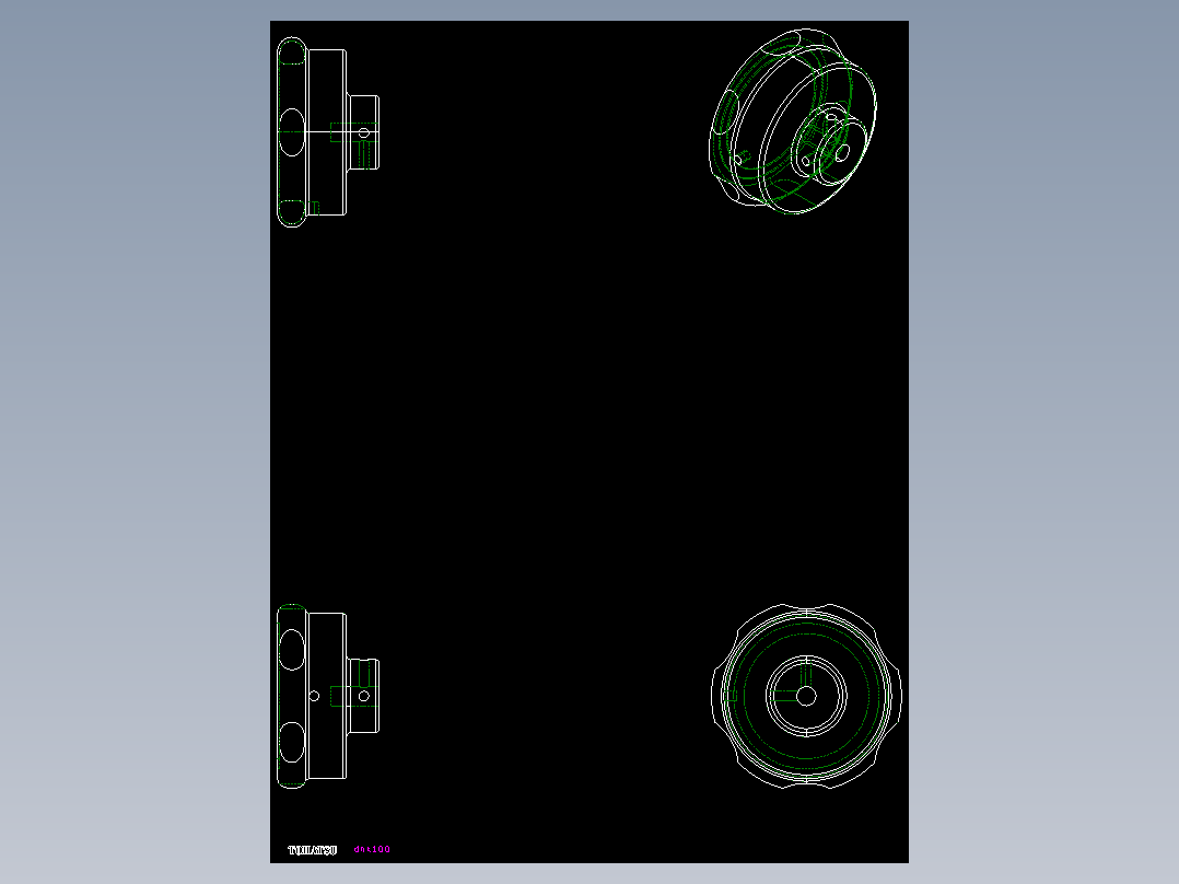 手輪(安裝重力指示器用)DHK-2D多系列多零件图纸模型