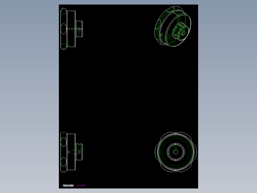 手輪(安裝重力指示器用)DHK-2D多系列多零件图纸模型