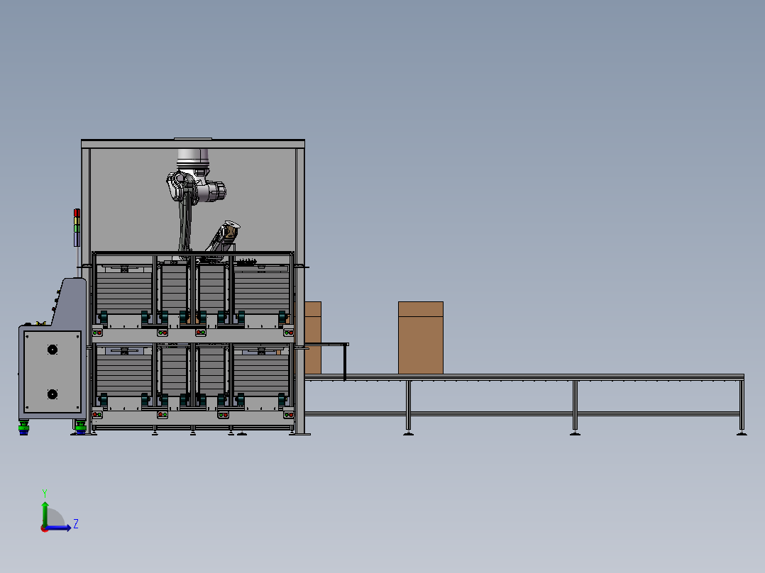 自动化键盘入箱装箱机sw21左视图