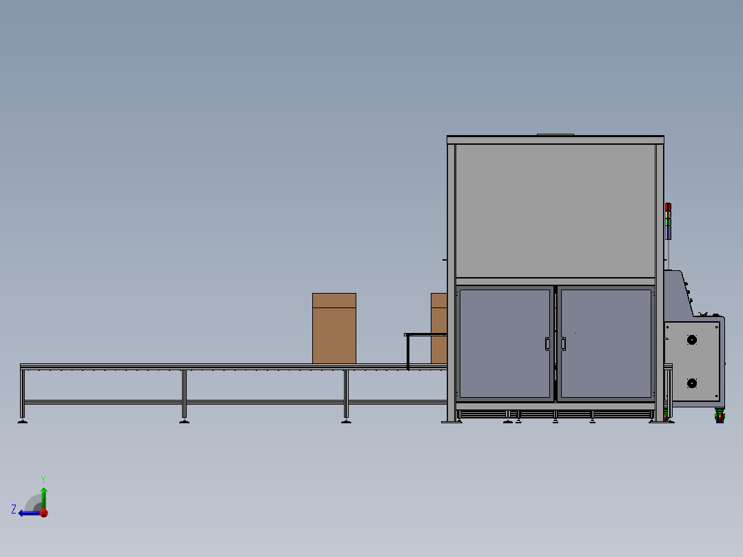 自动化键盘入箱装箱机sw21右视图