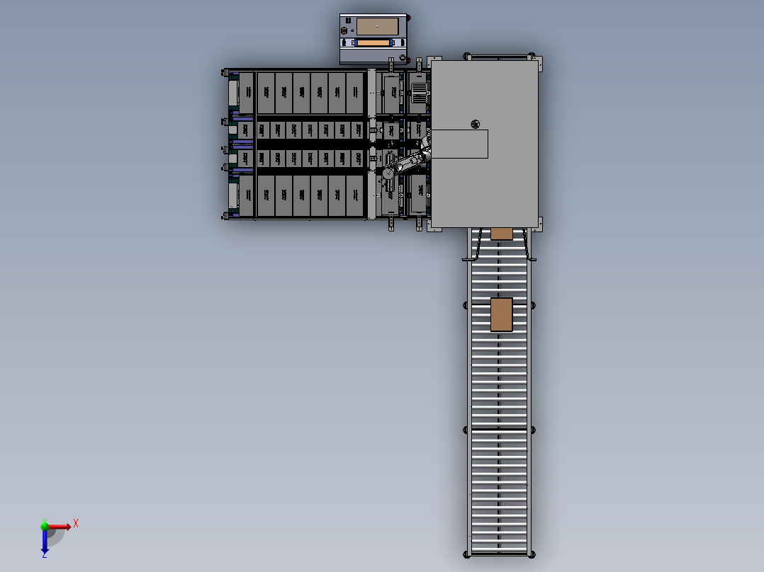 自动化键盘入箱装箱机sw21俯视图