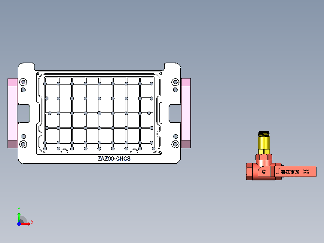 az00-a笔记本CNC工装夹具三维模型-cnc3前视图