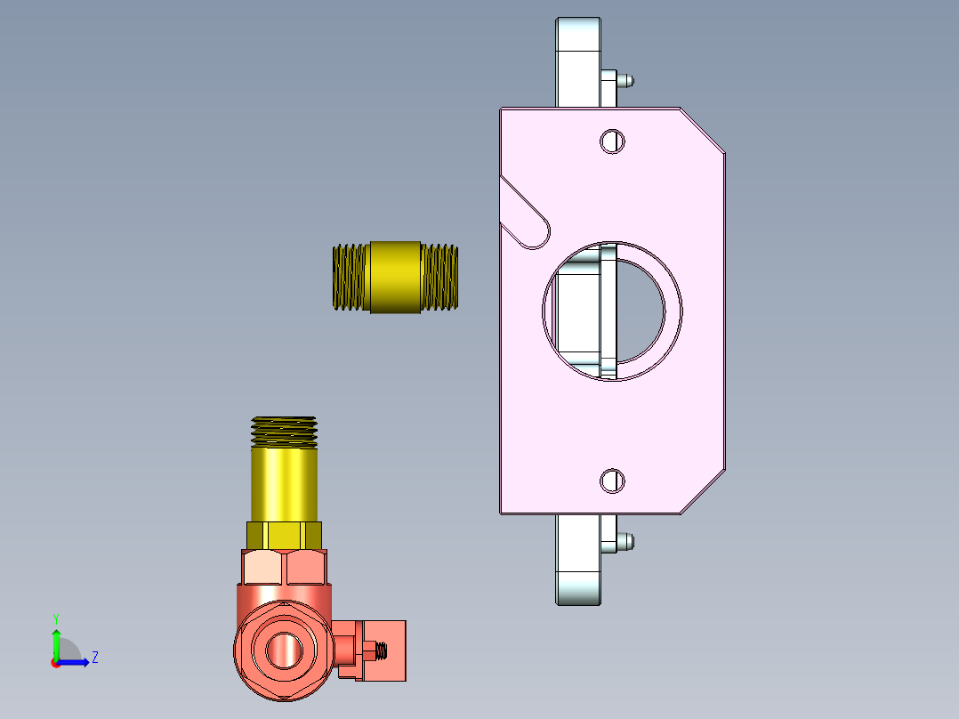 az00-a笔记本CNC工装夹具三维模型-cnc3左视图