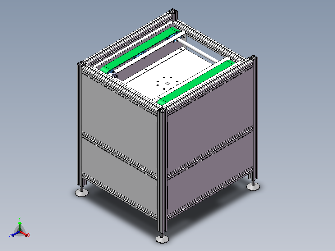返板升降机sw21可编辑正等轴测图