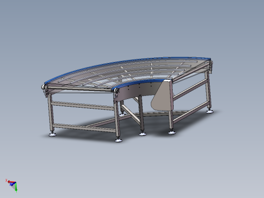 90°塑料无缝链板转弯机sw16可编辑