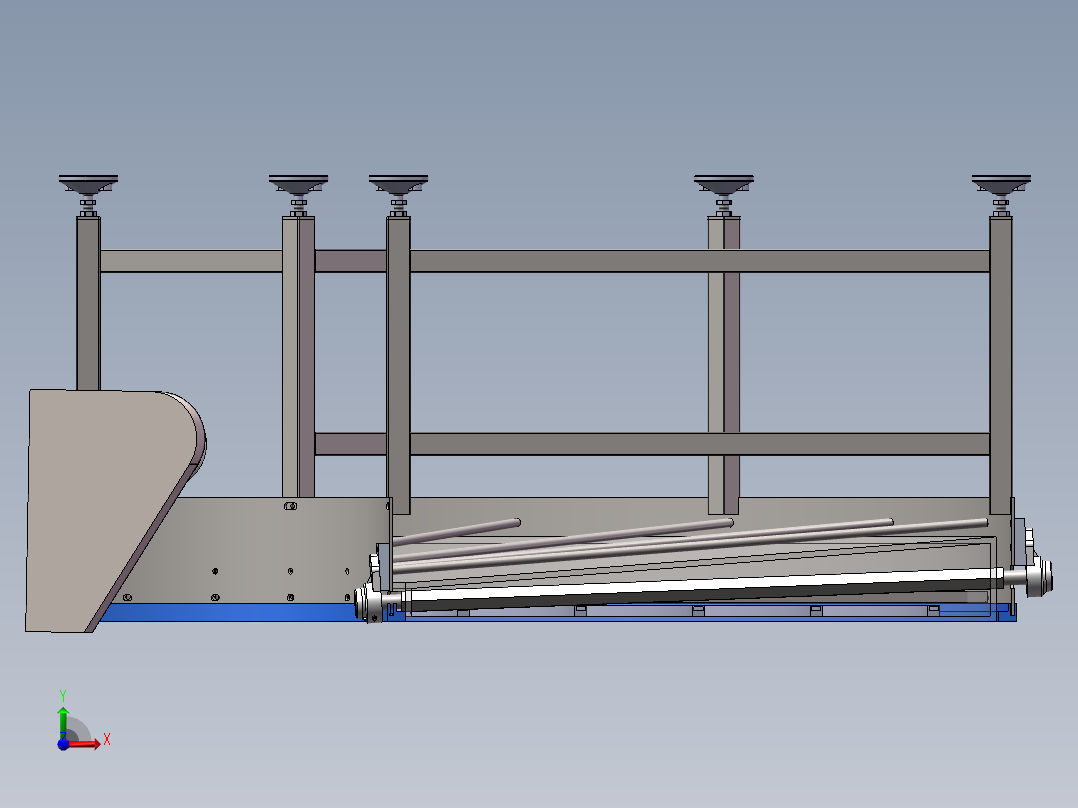 90°塑料无缝链板转弯机sw16可编辑前视图
