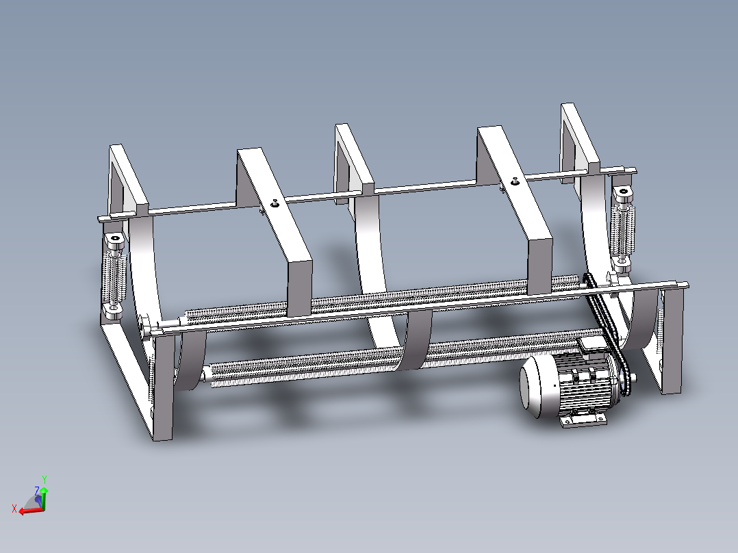 养殖网笼、网衣清洗装置设计（SW三维+CAD二维图+设计说明书）