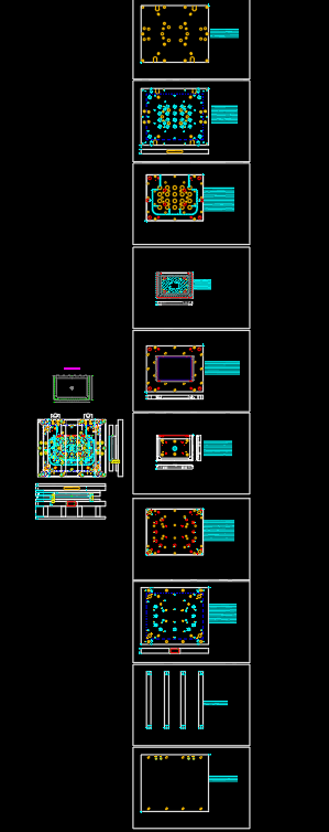 液晶屏幕铝制外壳70度成型冲压模具设计图纸缩略图