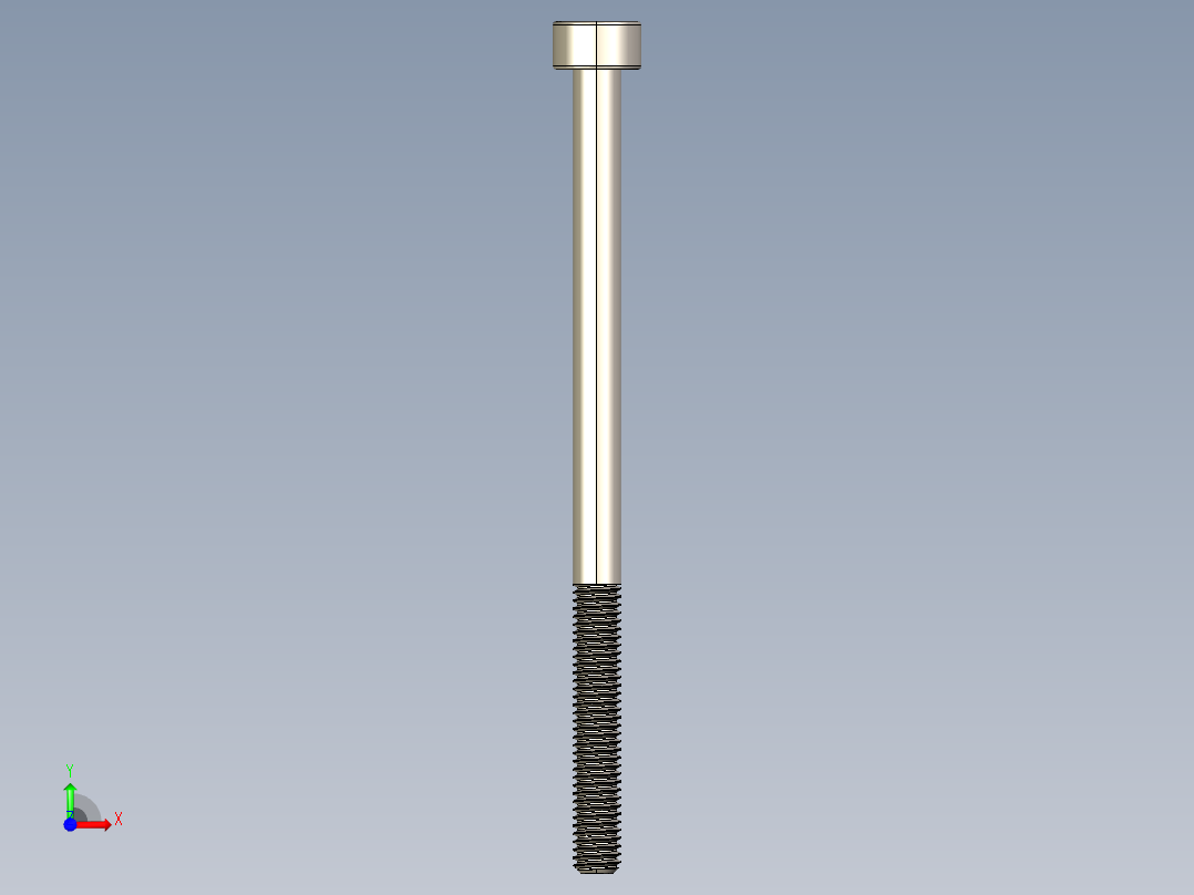 Screw_DIN_912_M3x50_A2.STEP公制内六角螺钉前视图