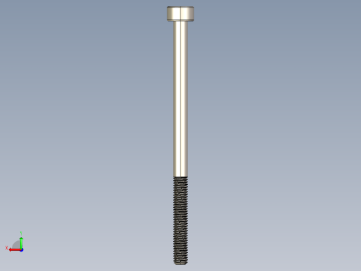 Screw_DIN_912_M3x50_A2.STEP公制内六角螺钉后视缩略图