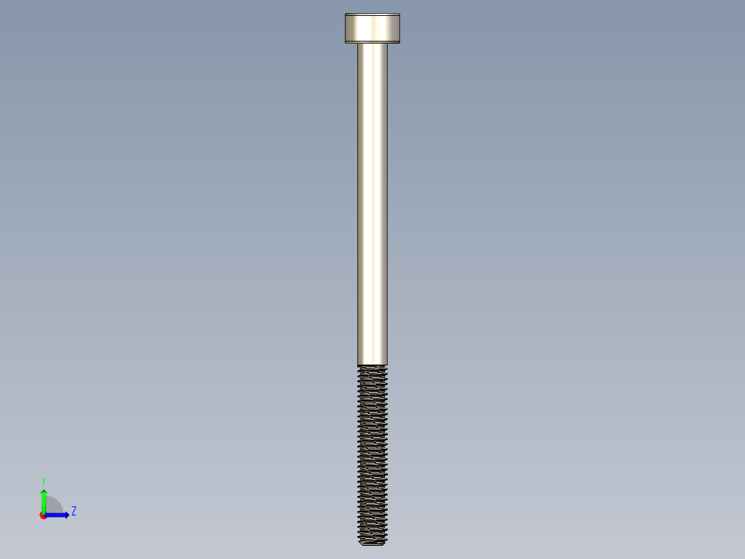 Screw_DIN_912_M3x50_A2.STEP公制内六角螺钉左视图