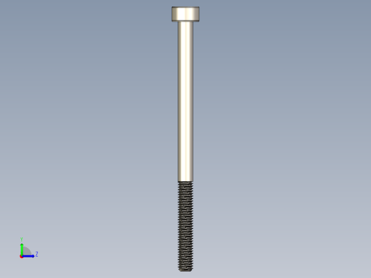 Screw_DIN_912_M3x50_A2.STEP公制内六角螺钉左视缩略图