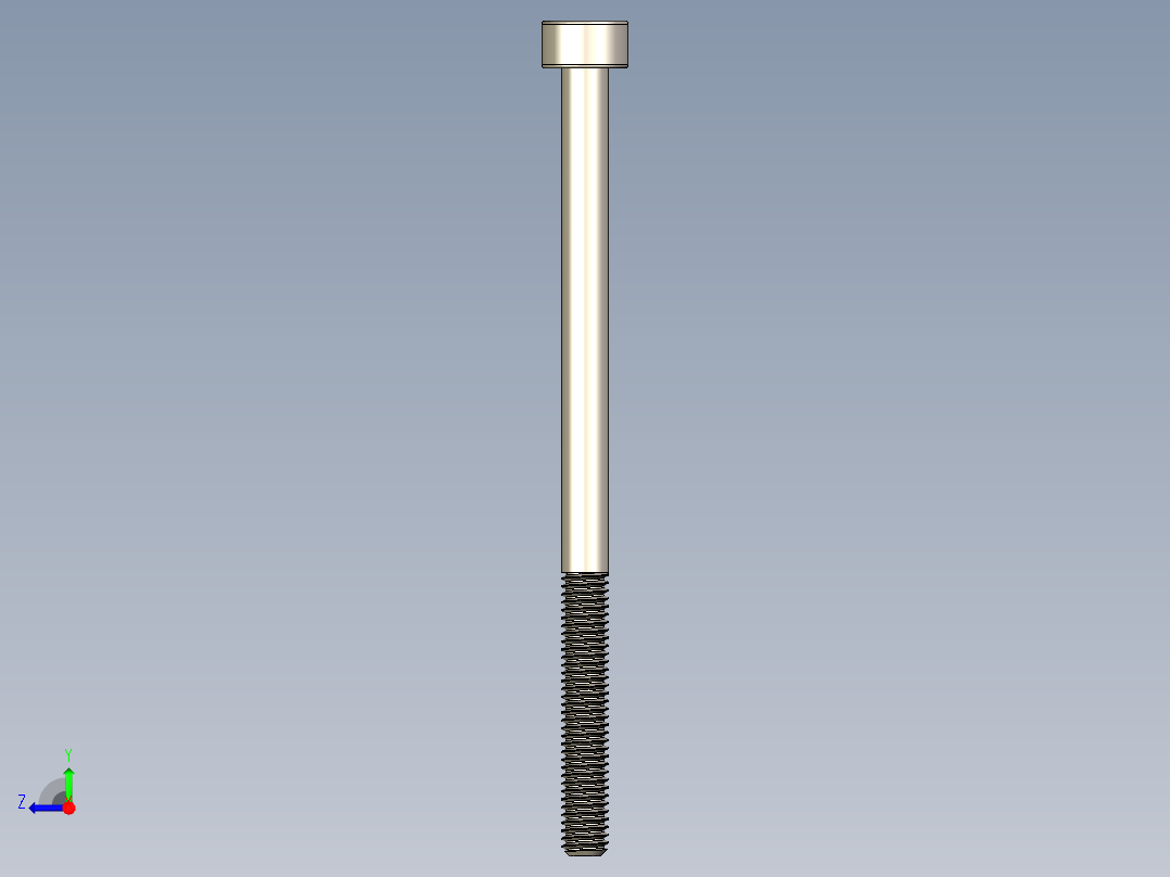 Screw_DIN_912_M3x50_A2.STEP公制内六角螺钉右视图