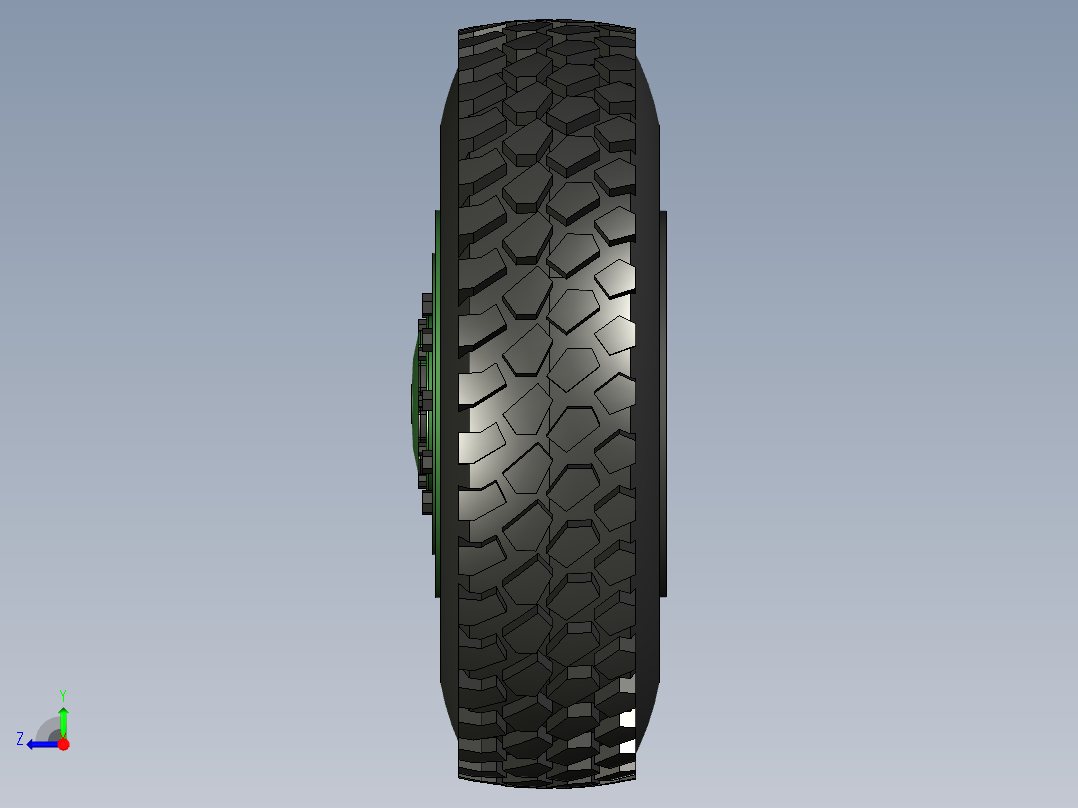 越野平台车身结构设计（SW三维模型,CAD图纸,说明书右视图