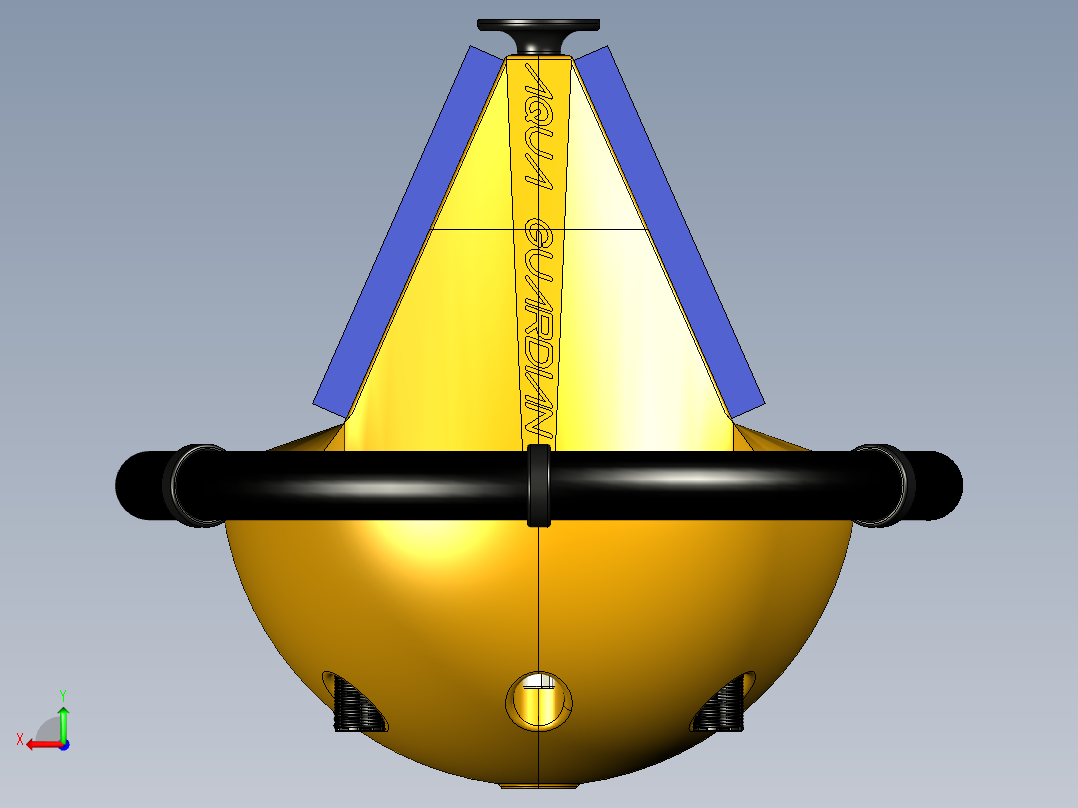 水上守护浮标后视图