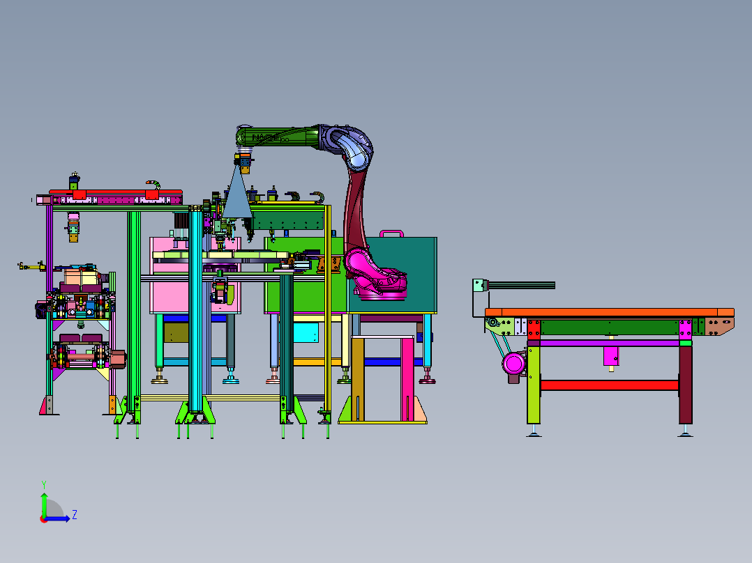 智能电能表外壳生产用组装设备左视图