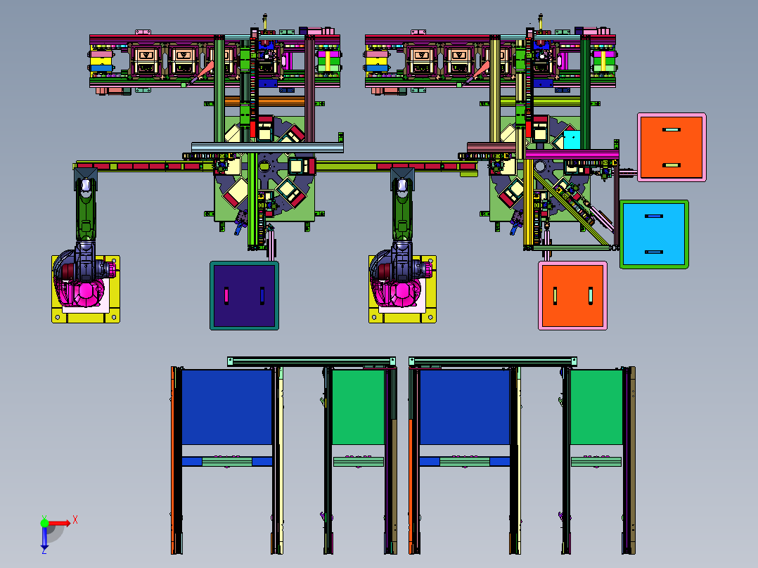 智能电能表外壳生产用组装设备俯视图