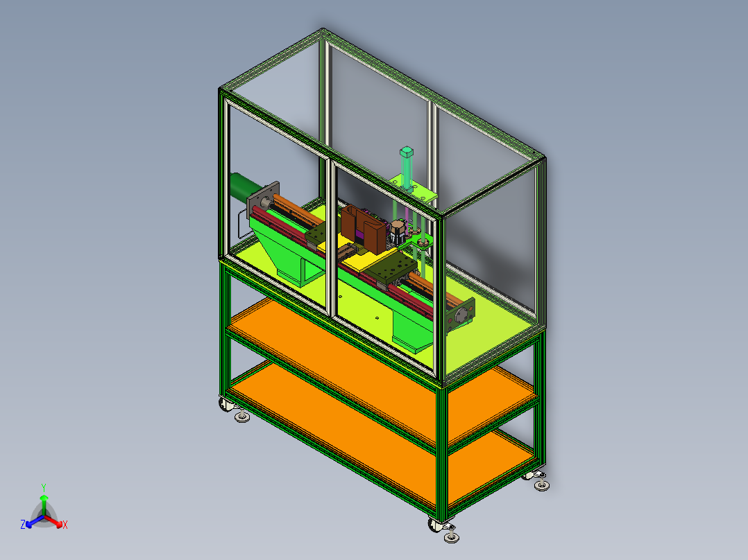 自动锁螺丝机模型图正等轴测图