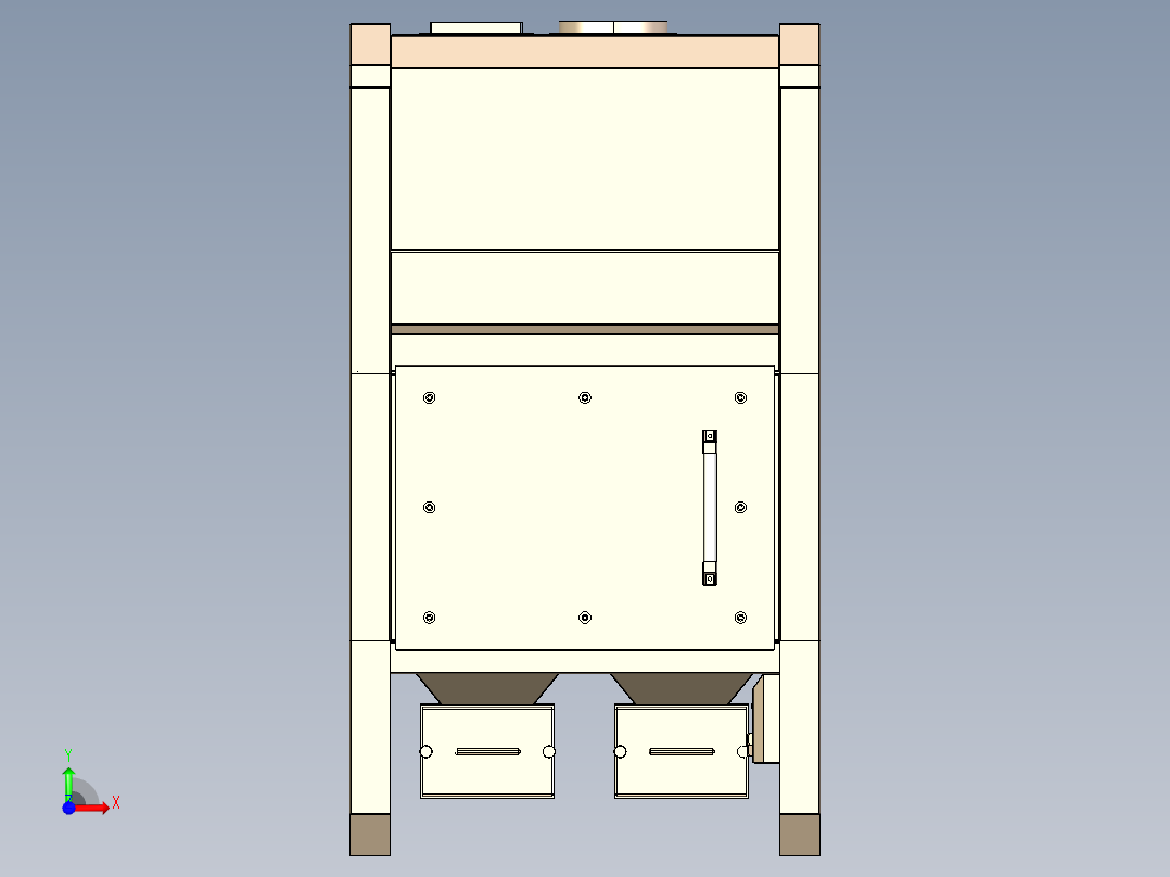 烟尘过滤设备设计前视图