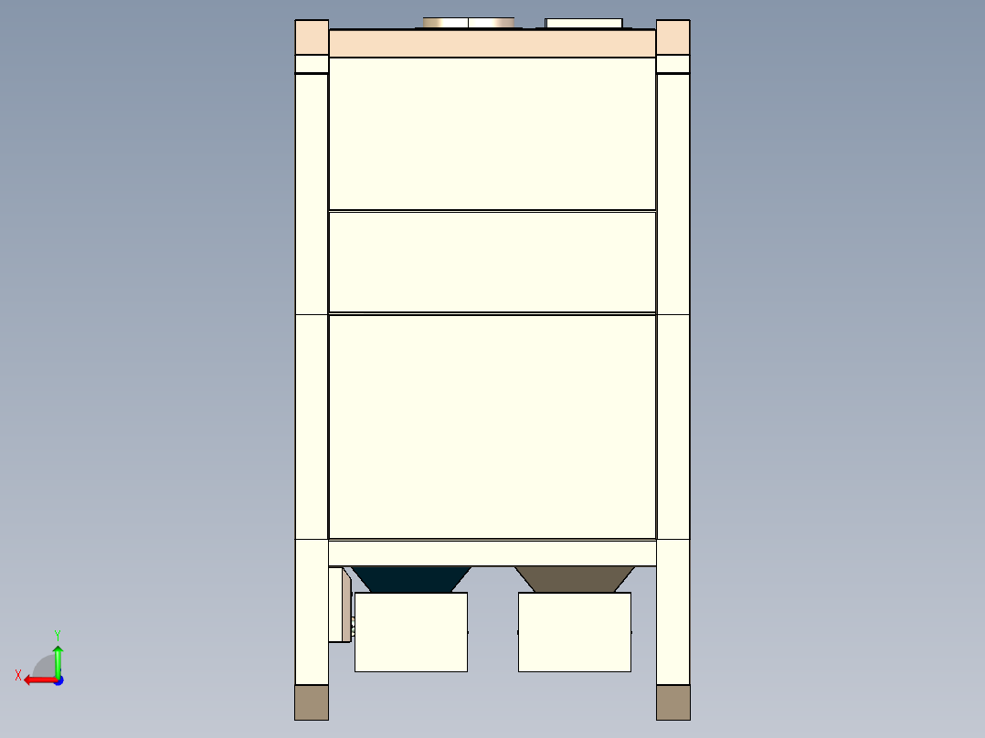 烟尘过滤设备设计后视图
