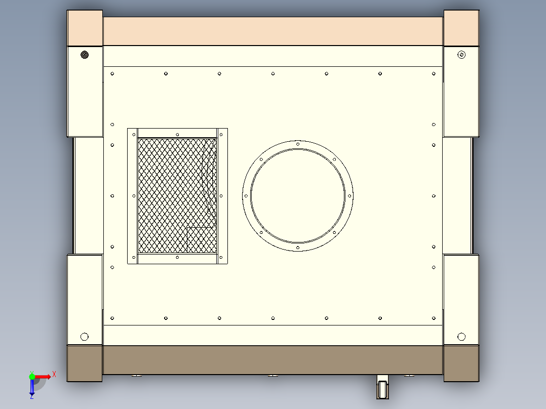 烟尘过滤设备设计俯视图