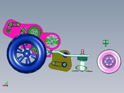 小型自走式高杆作物收割机后视缩略图