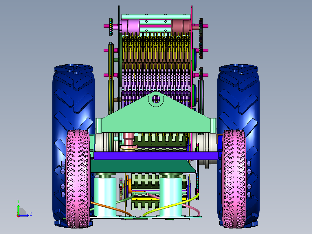 小型自走式高杆作物收割机左视图