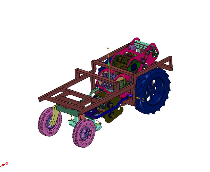小型自走式高杆作物收割机
