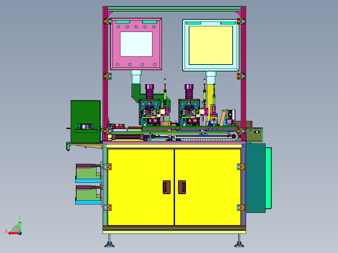 轴承硬度尺寸智能分选检测上料机后视图