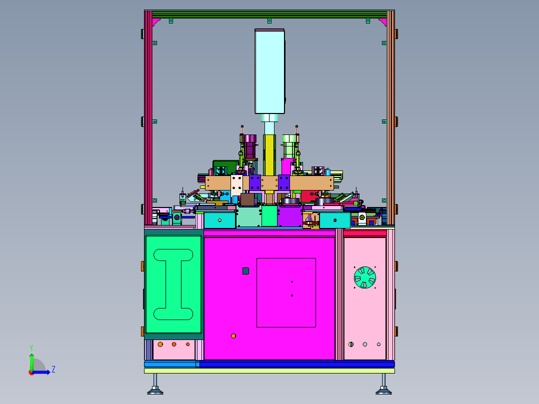 轴承硬度尺寸智能分选检测上料机左视图