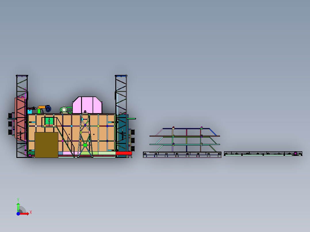 用于模具钢生产的时效炉前视图