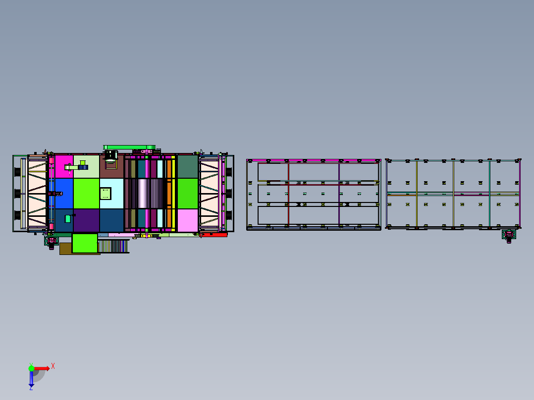 用于模具钢生产的时效炉俯视图