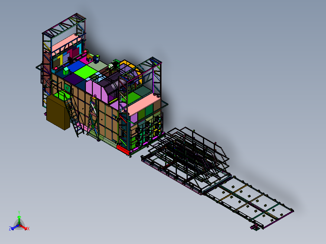 用于模具钢生产的时效炉正等轴测图