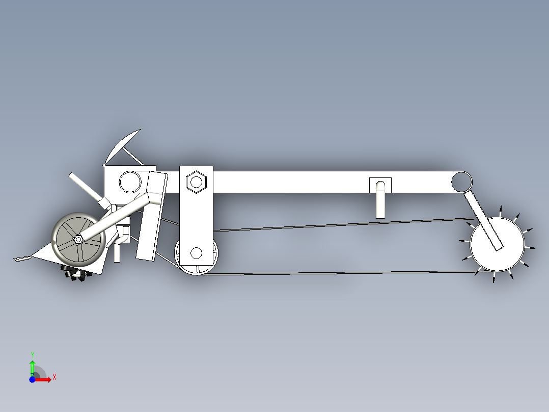 旋耕覆膜机前视图
