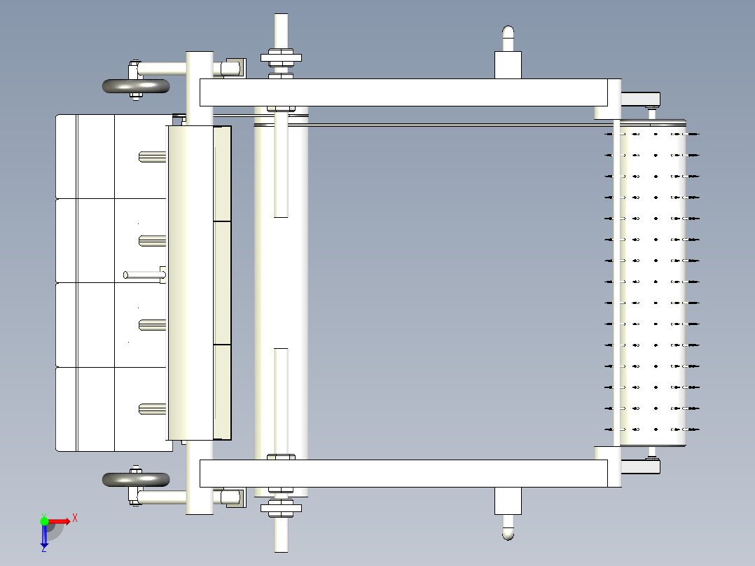 旋耕覆膜机俯视图
