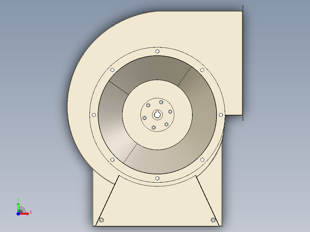A3004010-离心通风机前视图