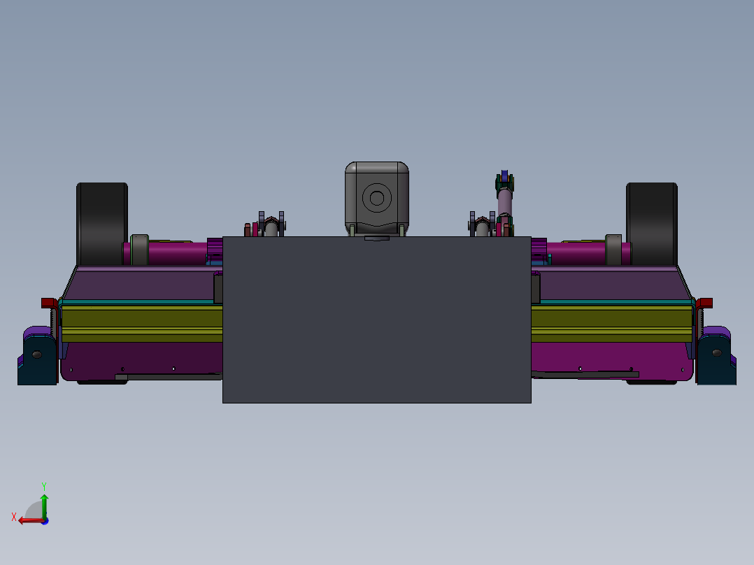 牵引式割灌机后视图